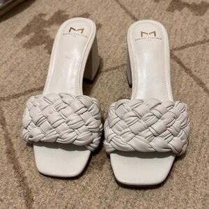 Marc Fisher Women's Cream Braided Heels